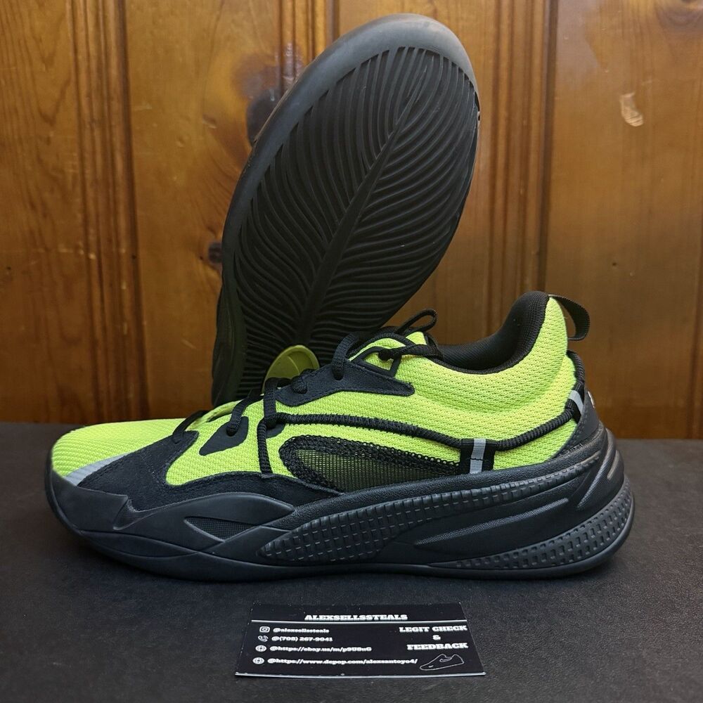 Puma RS Dreamers Lime Green J Cole Dreamville Sneaker SIZE 10 MEN USED